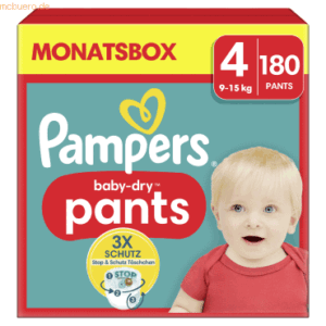 Pampers Pants Baby Dry 40711408 Gr.4 Maxi 180 Stück