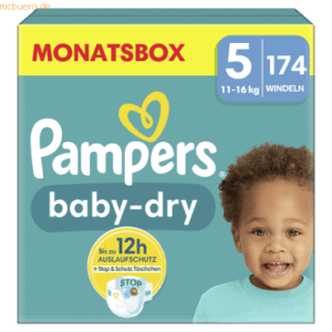 Pampers Windel Baby Dry 40785089 Gr. 5 Junior 174 Stück