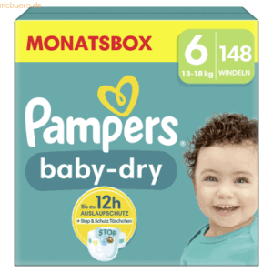 Pampers Windel Baby Dry 40785133 Gr.6 Extra Large 148 Stück