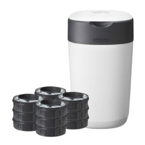 Tommee Tippee Windeleimer Twist & Click Sangenic, inklusive 12x Nachfüllkassetten, weiß